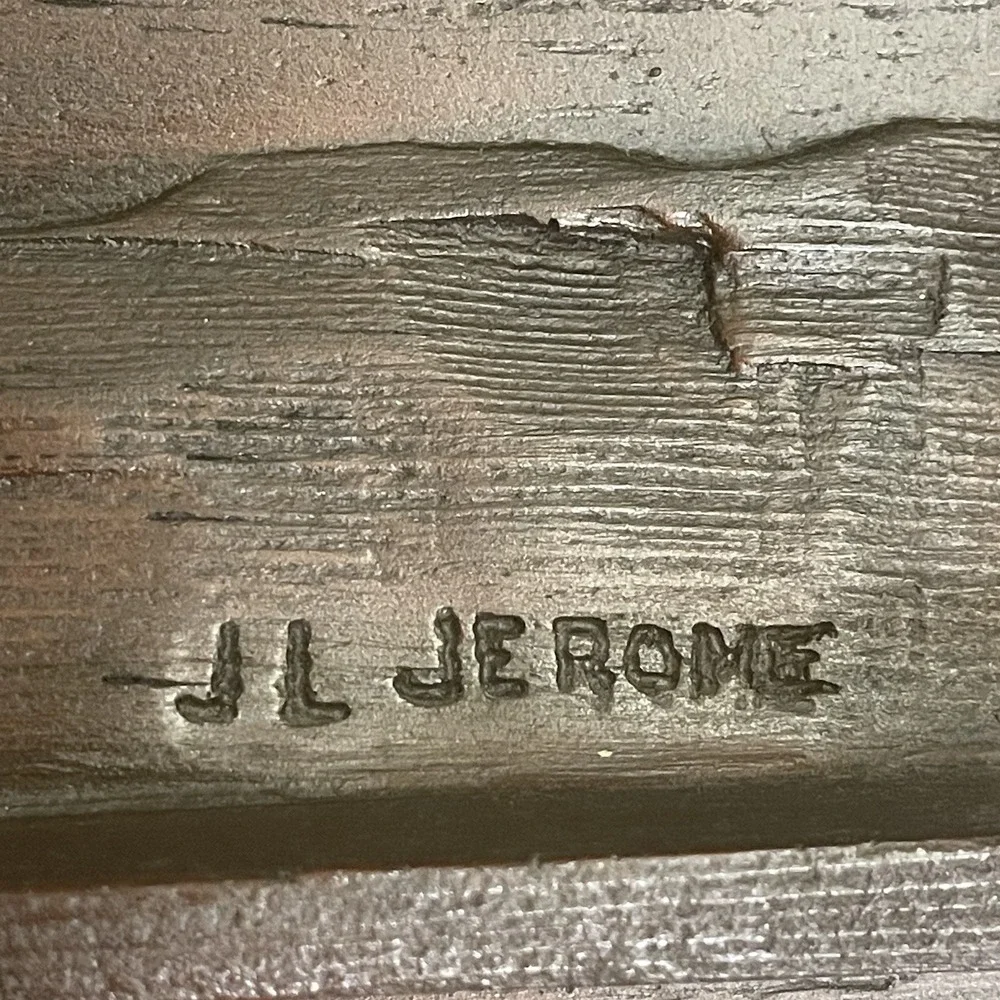 VTG Colorado Carvings Ltd JL Jerome Wood Relief Plaque Western Cowboy & Horse 3D